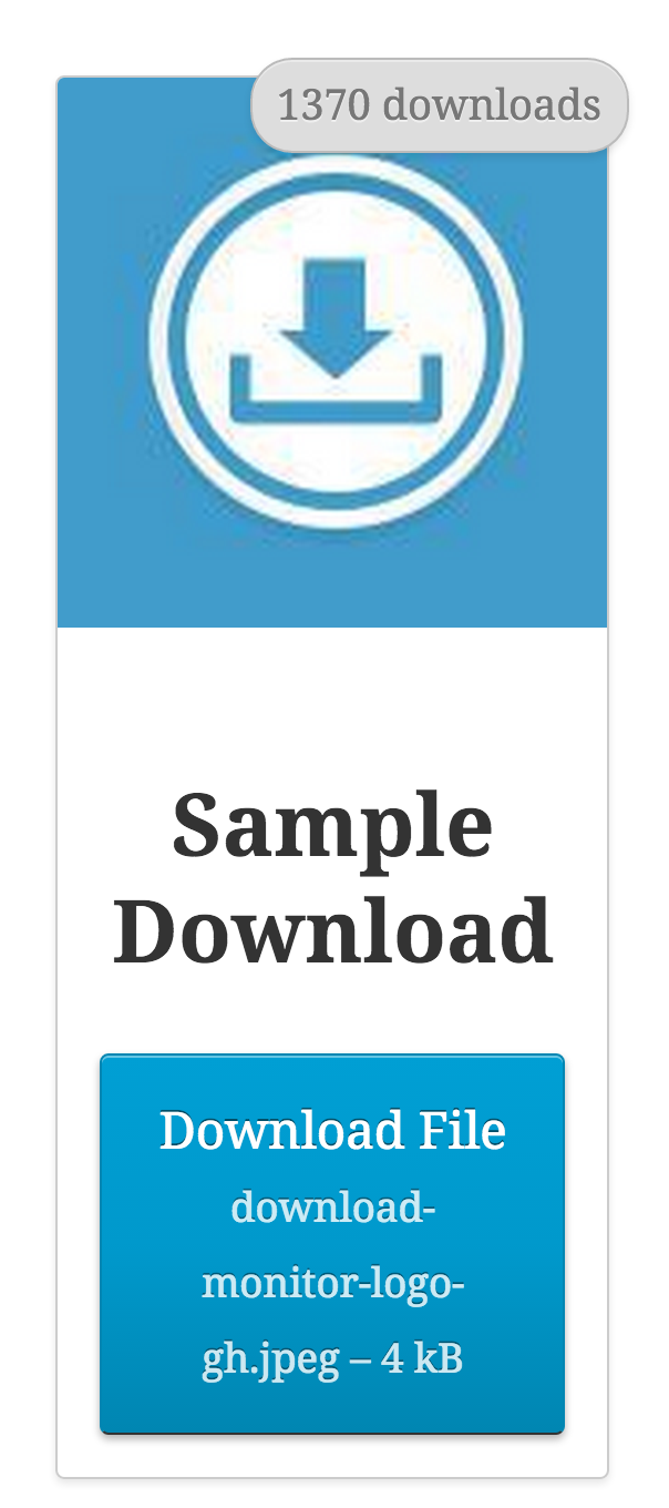 The download display when using the box template