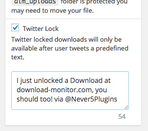 Twitter Lock Download Option