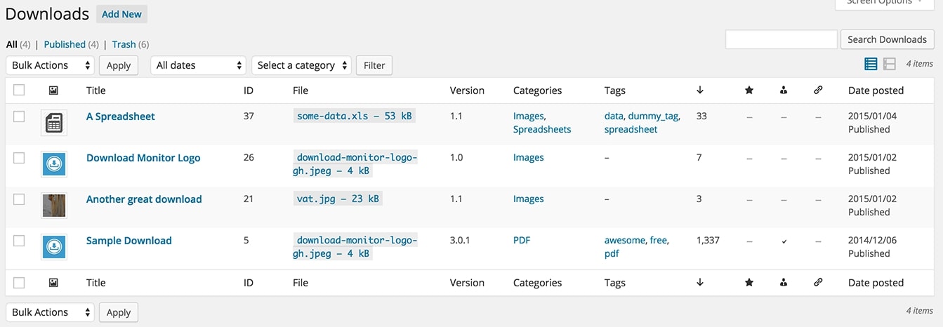 Tracking WordPress file downloads with Download Monitor