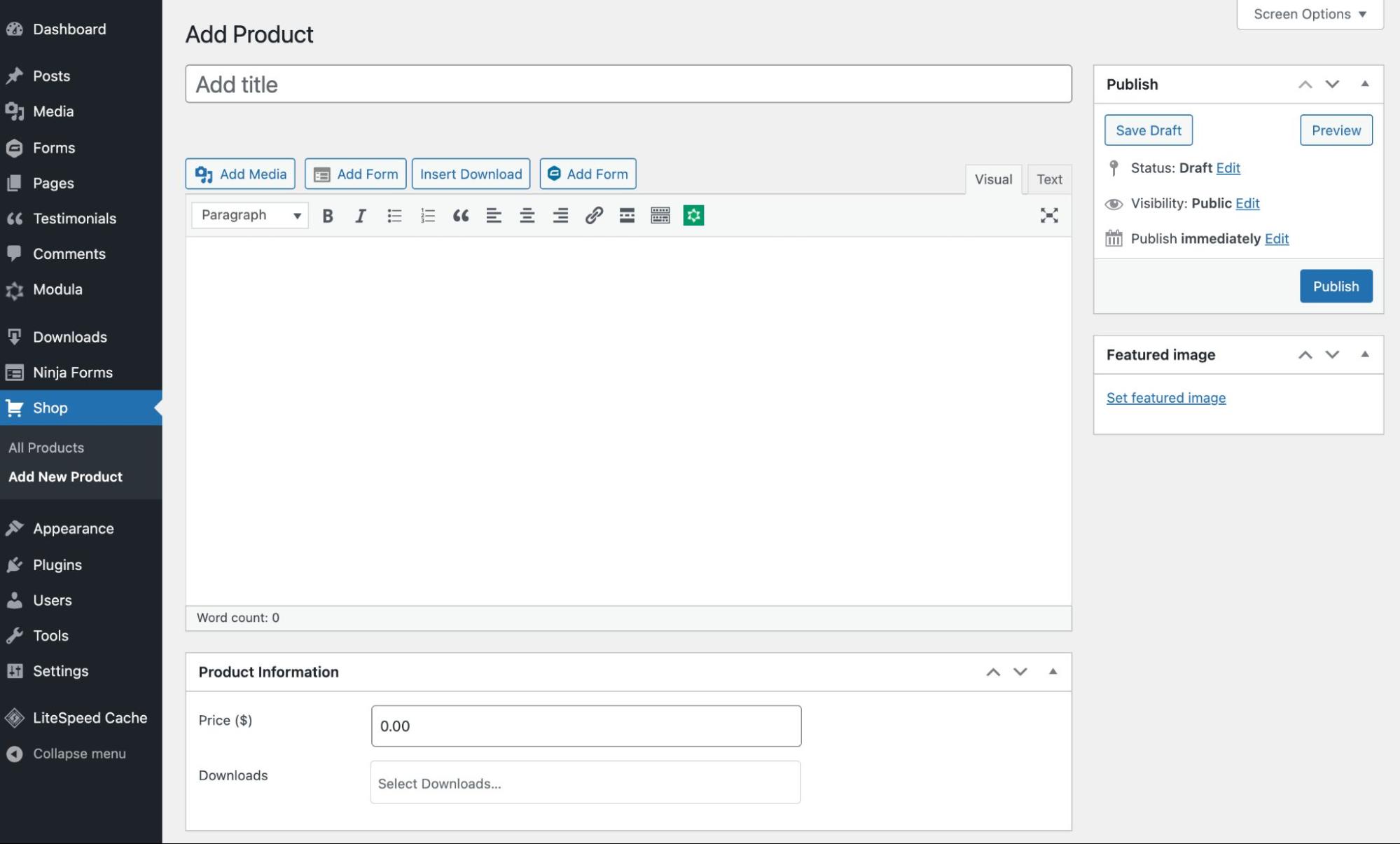 Adding a new product with Download Monitor