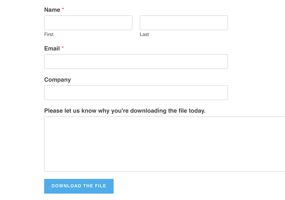 A download form, rendered in HTML.