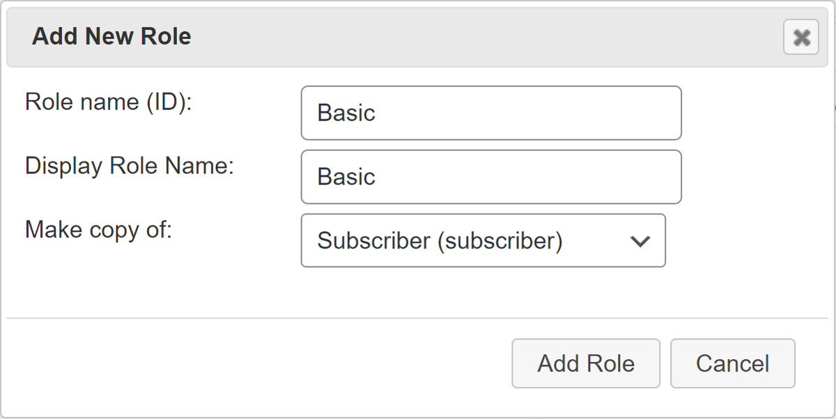 Add details of new user role