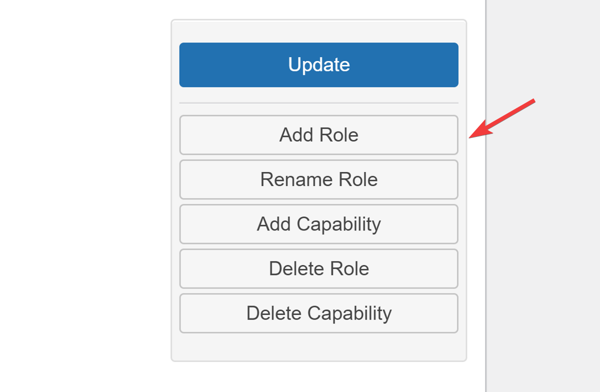 Add new user role to the WordPress website
