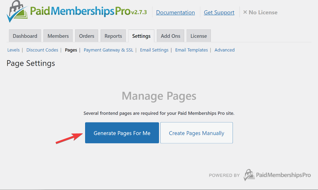 generate membership pages
