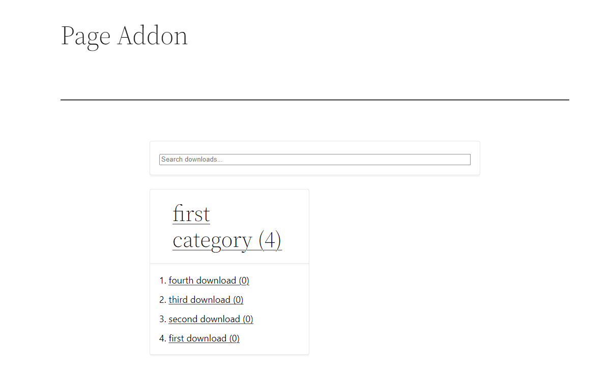 [download_page front_orderby=date] shortcode