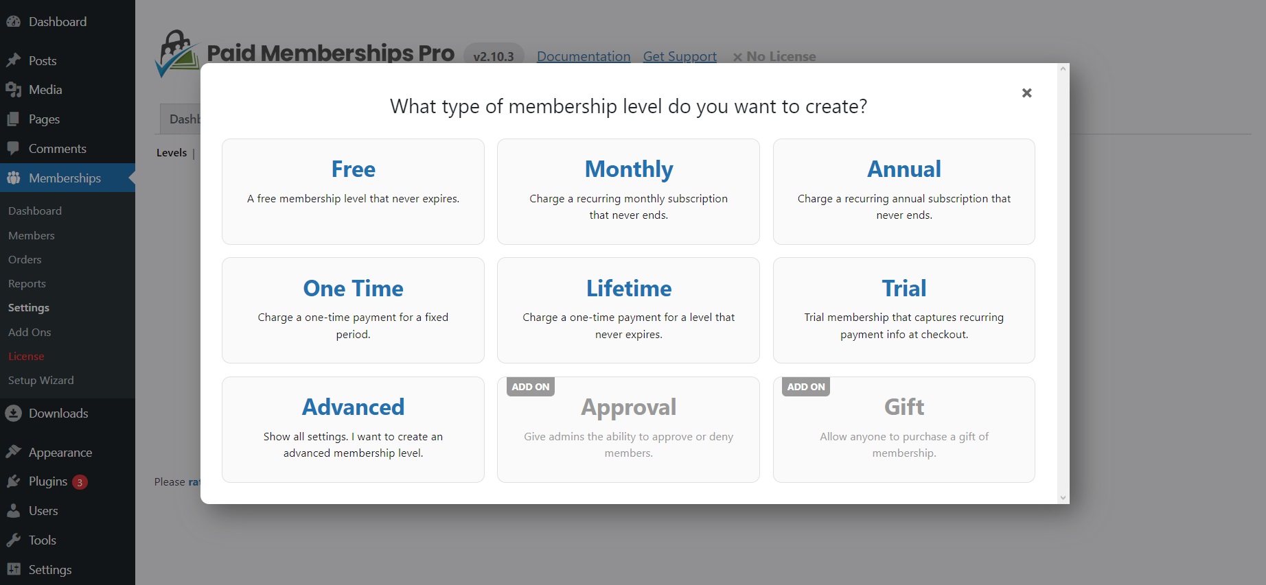 membership types
