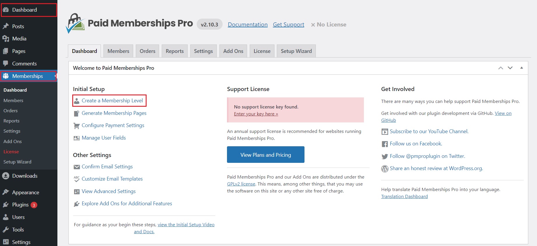 creating a new membership